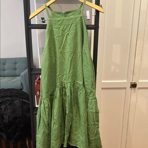 Pilcro Green Smocked Mini Dress for Resort Wear